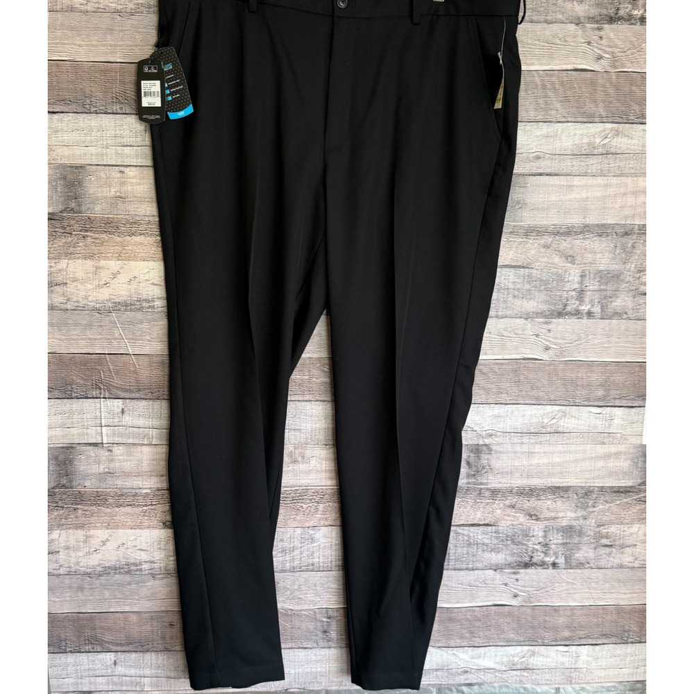 Greg Norman Mens Classic Golf Pants 40x32 Black Pleated Business Pro Fit NEW - Picture 1 of 9